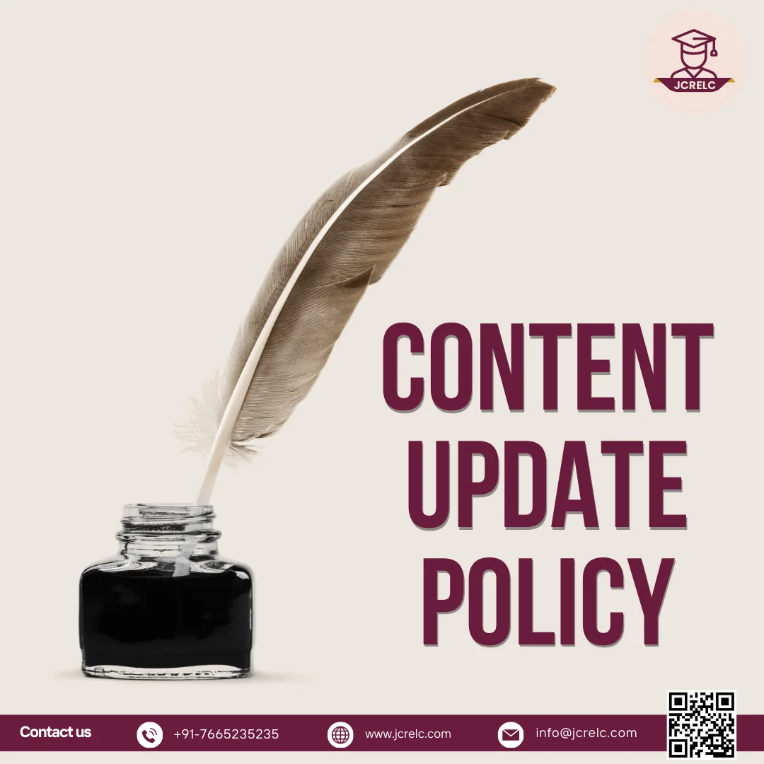 JCRELC- Content Update Policy