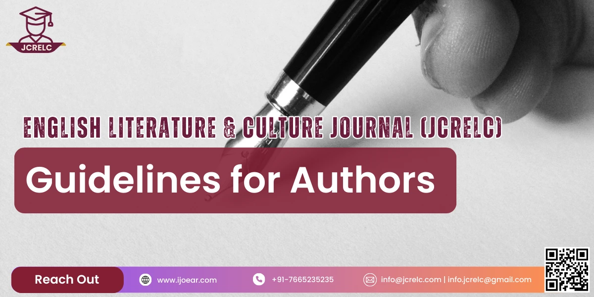 About JCRELC - Journal of Creative Research in English Literature and Culture
